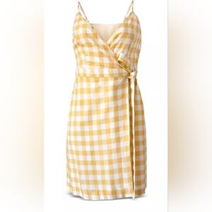 BCBGeneration Gingham Wrap Dress V Neck Spaghetti Strap Size XXS Cottagecore
